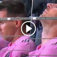 La cara de preocupación de Messi