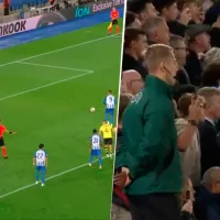 La reacción de Roberto De Zerbi al primer gol del Brighton (VIDEO)