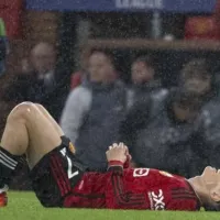 Desconsolada reacción de Garnacho tras la derrota del Manchester United en Champions League