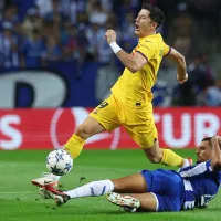 La patada que sacó a Lewandowski del duelo frente a Porto (VIDEO) 
