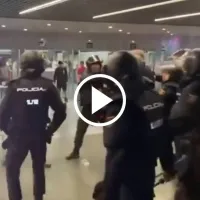 VIDEO  Incidentes con los hinchas de Feyenoord en el Metropolitano