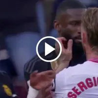 ¡Sergio Ramos agarró a Rüdiger de los cachetes!
