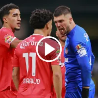 Maxi Araujo y Tiago Volpi, al borde de un altercado físico en pleno Toluca vs. América