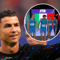 Cristiano Ronaldo fue homenajeado por atletas italianos en los Juegos Olímpicos