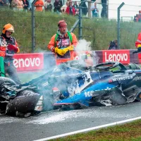 Estremecedor accidente en el GP de Países Bajos: coche en pedazos, incendio y bandera roja