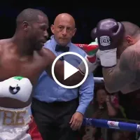 Con silbidos y abucheos, Floyd Mayweather le ganó a John Gotti III en Ciudad de México