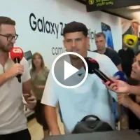 Maxi Araujo llegó a Lisboa, fue asaltado por reporteros y no la pasó bien: \&#039;Estoy cansado\&#039;