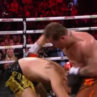 El golpe ilegal que Canelo Álvarez le propinó a Edgar Berlanga y que debió ser advertido por el juez Harvey Dock