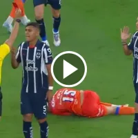 Problemas en Rayados: Sebastián Vegas fue expulsado ante Mazatlán por una dura entrada