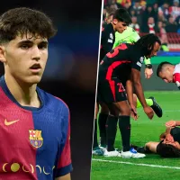 ¡Impresionante! Así quedó Pau Cubarsí tras su corte en la cara en la UEFA Champions League