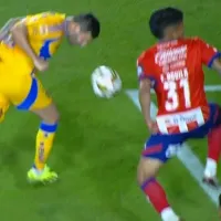 ¡Primera polémica! La jugada en la que Tigres reclama penal y podía adelantarse en el marcador ante Atlético San Luis