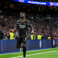 Tuvo su revancha: Buyako Saka se la picó a Thibaut Courtois y sentenció al Real Madrid en Champions League