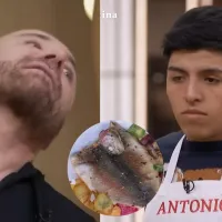 Antonio presentó su plato con el pescado en una posición RARÍSIMA