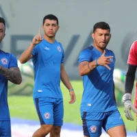 El plantel de Cruz Azul al momento…