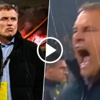 La efusiva reacción de Diego Aguirre tras eliminar a Flamengo de la Copa Libertadores con Peñarol