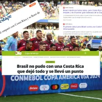 La reacción de la prensa internacional tras el empate de Costa Rica ante Brasil en Copa América 2024