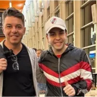 Gallardo se cruzó con los hinchas de River en Ezeiza: ¿también va al Maracaná?