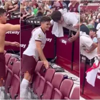 Gran gesto de Julián con unos hinchas de River tras la victoria del City