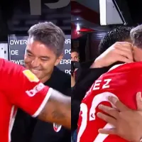 Emotivo: el reencuentro entre Marcelo Gallardo y Enzo Pérez antes del partido