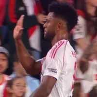 No se vio: el gesto de Miguel Borja con los hinchas de River tras ser reemplazado