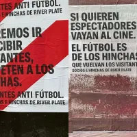 “Que vuelvan los visitantes”, los afiches que aparecieron en la previa de River vs. San Lorenzo