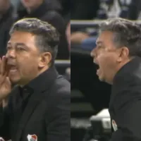 No lo podía disimular: el enojo y los gritos de Gallardo a los jugadores de River en el primer tiempo ante Libertad