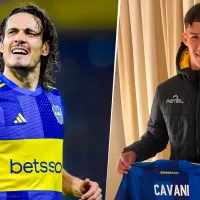 Edinson Cavani y un mensaje especial al juvenil de Almirante Brown que le regaló su camiseta