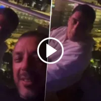 VIDEO  En sus vacaciones, Merentiel se cruzó con un integrante del CT de Boca y bromeó: 'Van a decir que...'