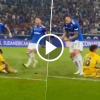 VIDEO  La desubicada burla de un jugador de Cruzeiro a Merentiel tras errar el penal