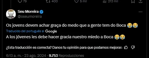 En Brasil hablan del “miedo” a Boca.