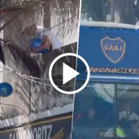 VIDEO  Un hincha de Boca vive enfrente de la cancha de Racing y así recibió al Xeneize