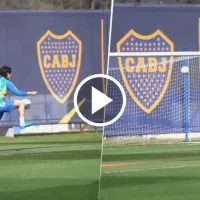 VIDEO  Lindo gol: la sutileza de Cavani en plena preparación para el Superclásico