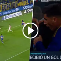 VIDEO  El gol de Merentiel para el 1-0 de Boca ante Argentinos Juniors y el festejo con un policía