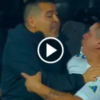 VIDEO | Riquelme se metió a frenar a los hinchas de Boca: el partido se frenó por disturbios con la policía