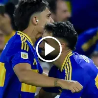 VIDEO | El gesto de Milton Giménez con Zeballos tras el gol de Boca a Unión