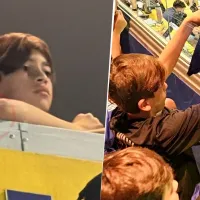 Hay foto: Thiago Messi se puso la camiseta de Boca en La Bombonera