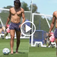 VIDEO | El espectacular gesto técnico de Cavani en la práctica de Boca: "¿Te gustó?"