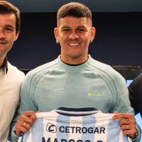 Marcos Rojo fue presentado en Racing: ¿puede jugar el torneo local?