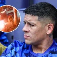 Un encapuchado incendió una camioneta de Marcos Rojo tasada en 100 millones: el video