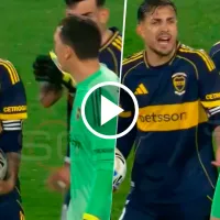 No se vio: el fuerte reclamo de Leandro Paredes a Agustín Marchesín en Boca luego de que cometiera penal