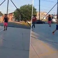 Viral: un jugador de Boca sorprendió jugando un picado con niños en su barrio