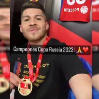 Así festeja: Víctor Méndez campeón en Rusia