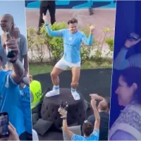 El alocado festejo de Grealish con el City tras la Champions