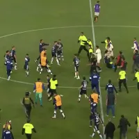 Hasta con patada voladora: batalla campal en Sudamericana