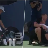 Terrible: tenista chino se desmaya por tremenda ola de calor en EE.UU.