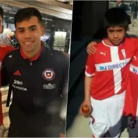 Compa de Aravena en la Sub 9 lo apoya como hincha en Uruguay