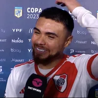 Paulo Díaz se ríe tras su gol anulado en River: 'No anoto nunca'