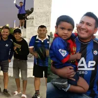 Padre e hijo acerero celebran en Plaza Italia igual que en el 2012