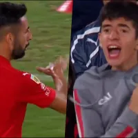 Mauricio Isla manda a callar a joven hincha de Independiente que lo increpó