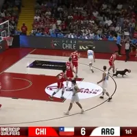 Histórico triunfo de Chile en básquetbol tuvo momento de culto: Perro se roba la pelota